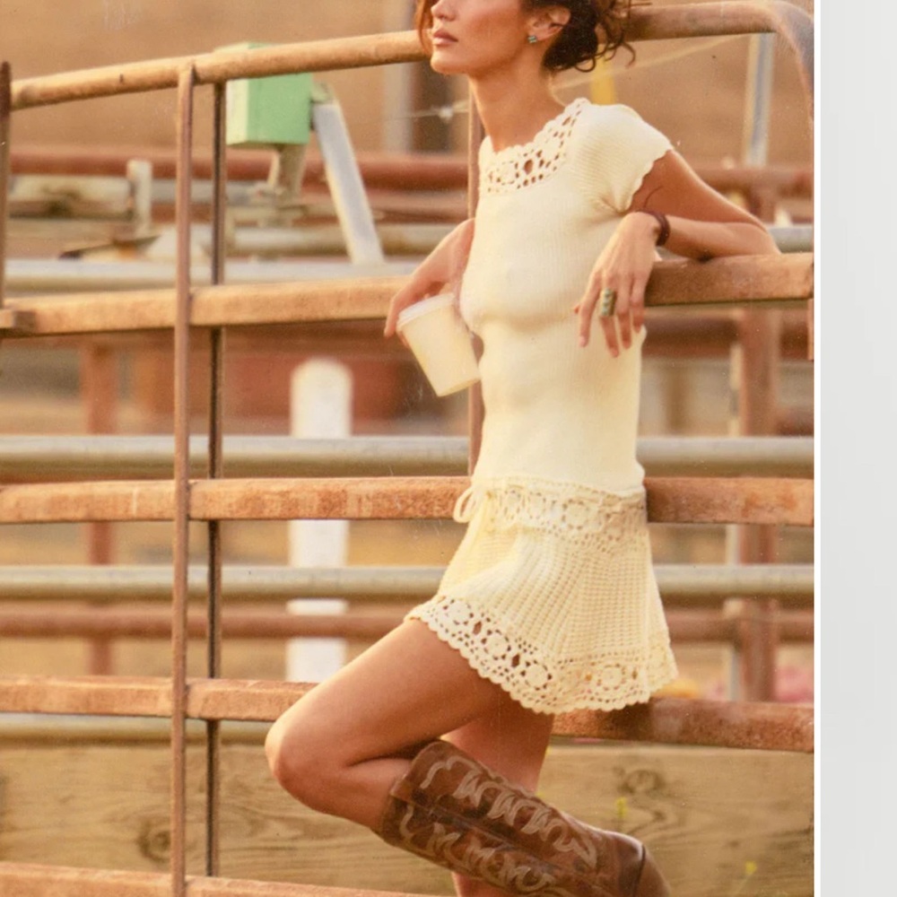 Frankie’s Bikinis x Bella Hadid Crochet Dress (XS)